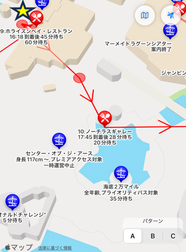 ホライズンベイ・レストランの位置