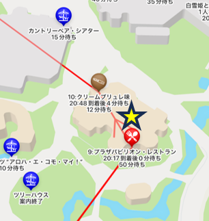 プラザパビリオン・レストランの位置