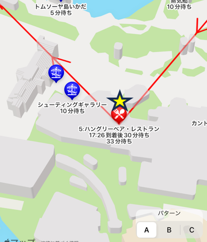 ハングリーベア・レストランの位置