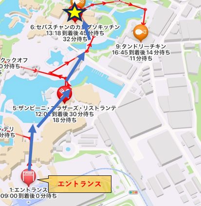 セバスチャンのカリプソキッチンへの道順