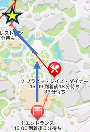 トルバドールタバンへの道順