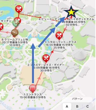 ヒューイ・デューイ・ルーイのグッドタイム・カフェへの道順