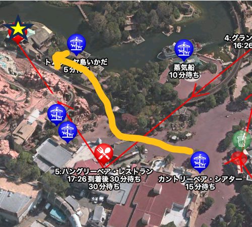 キャンプ・ウッドチャック・キッチンの位置